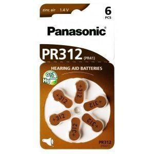 PANASONIC μπαταρίες ακουστικών βαρηκοΐας PR312