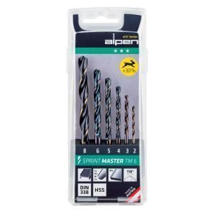 Τρυπάνια αέρος MASTER για σίδερο σετ 6τεμ. Νο 2 - 8mm ALPEN