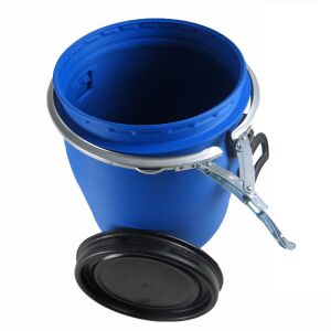 Βαρέλι πλαστικό με μεταλλικό τσέρκι 200Lt