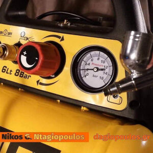 Μονοφασικό Κομπρεσέρ Αέρος με Αεροφυλάκιο 6lt Stanley