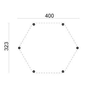 Ξύλινο κιόσκι εξάγωνο Κιόσκι εξάγωνο Ø4μ. - Image 3