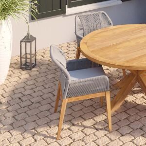 Καρέκλα teak Γρανάδα με μαξιλάρι - Image 4