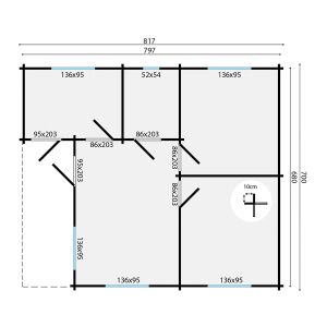 Ξύλινο σπίτι κήπου Ardee Ξύλινο σπίτι κήπου ARDEE 700x817εκ.  (περιλαμβάνει πάτωμα) - Image 3