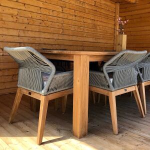 Καρέκλα teak Γρανάδα με μαξιλάρι - Image 3