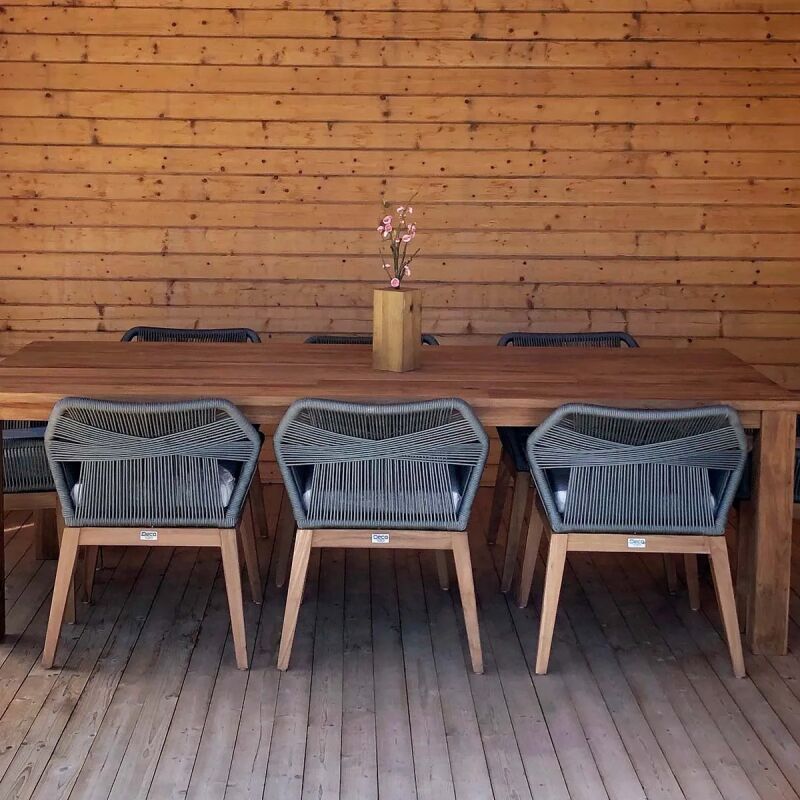 Καρέκλα teak Γρανάδα με μαξιλάρι - Image 2