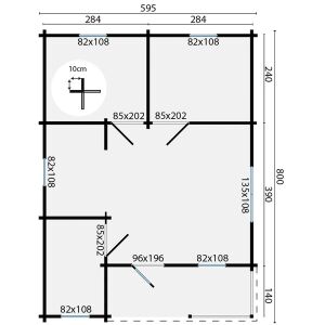 Ξύλινο σπίτι κήπου Kay Ξύλινο σπίτι κήπου KAY 595x800εκ. - Image 3