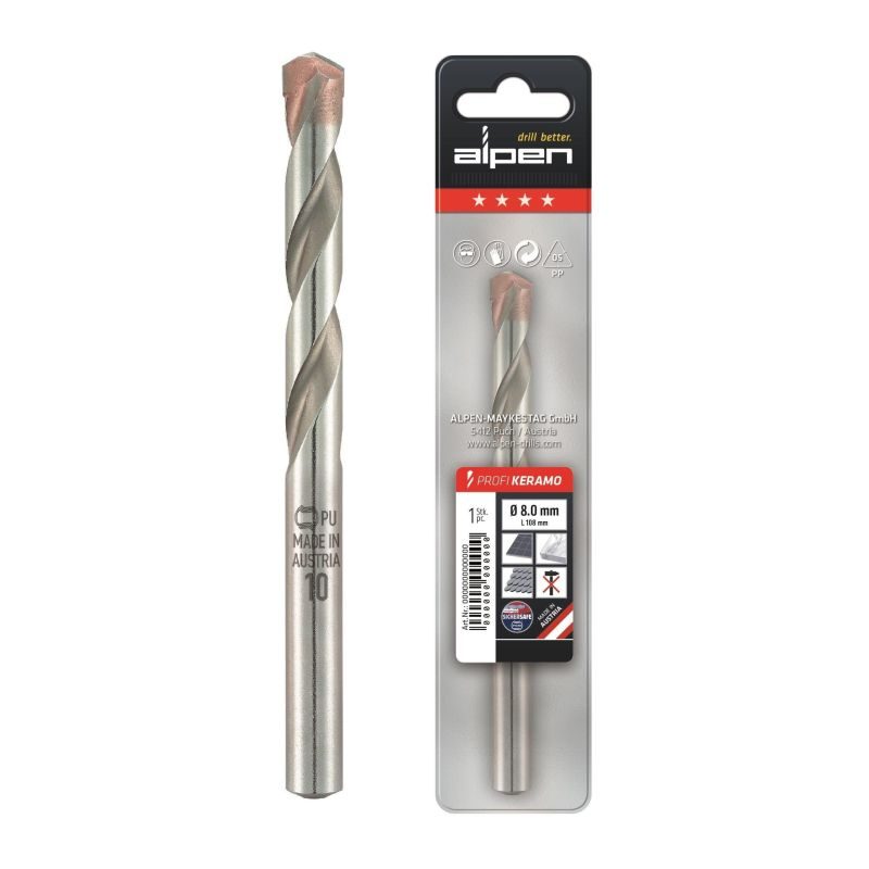 Τρυπάνι PROFI για κεραμικά και μάρμαρα 10x120mm ALPEN