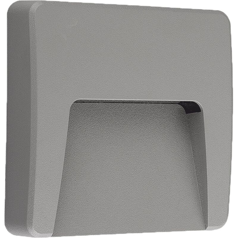 ΦΩΤΙΣΤΙΚΟ ΤΟΙΧΟΥ SLIM LED 3W IP65 220-240V 120X120mm ΓΚΡΙ PRO