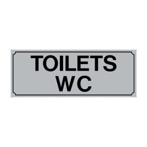 Πλαστική πινακίδα σήμανσης τουαλέτας WC - Toilets