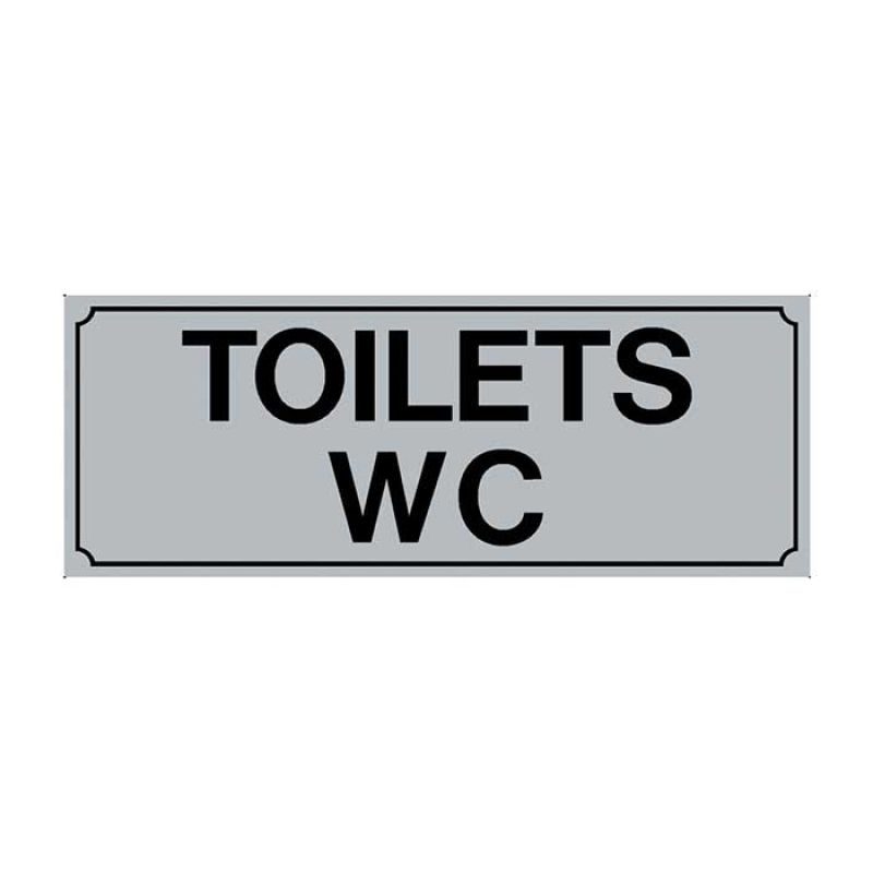 Πλαστική πινακίδα σήμανσης τουαλέτας WC - Toilets