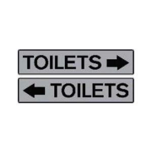 Αυτοκόλλητη πινακίδα τουαλέτας Toilets