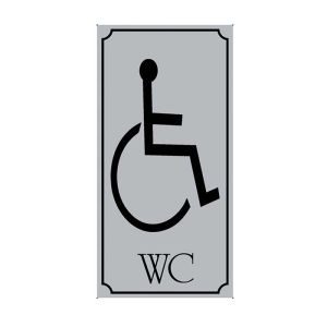 Πλαστική πινακίδα WC για ΑΜΕΑ