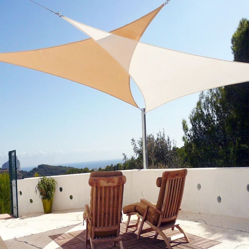 Τρίγωνο πανί σκίασης 230gsm 3,6x3,6x3,6μ. Εκρού