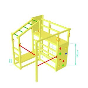 Ξύλινος πύργος Crossfit Πύργος Crossfit με ύψος τσουλήθρας 150εκ. - Image 3