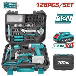 ΣΕΤ ΔΡΑΠ/ΒΙΔΟ ΜΠΑΤΑΡΙΑΣ ΛΙΘΙΟΥ 12V / 1.5Ah / 20Nm 128ΤΕΜ (THKTHP11282) TOTAL