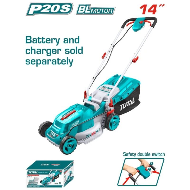 ΜΗΧΑΝΗ ΓΚΑΖΟΝ ΜΠΑΤ. Li-ion 2X20V / 34cm ΧΩΡΙΣ ΜΠΑΤΑΡΙΑ & ΦΟΡΤΙΣΤΗ (TLMLI2014) TOTAL