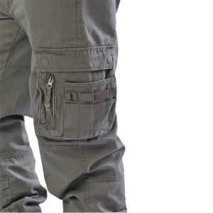 Παντελόνι εργασίας χακί με πλαϊνές τσέπες URBAN - Image 3