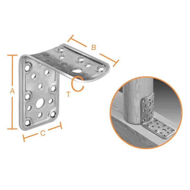Γωνία σύνδεσης καμπυλωτή χρυσή μίας όψης Vormann - Image 2