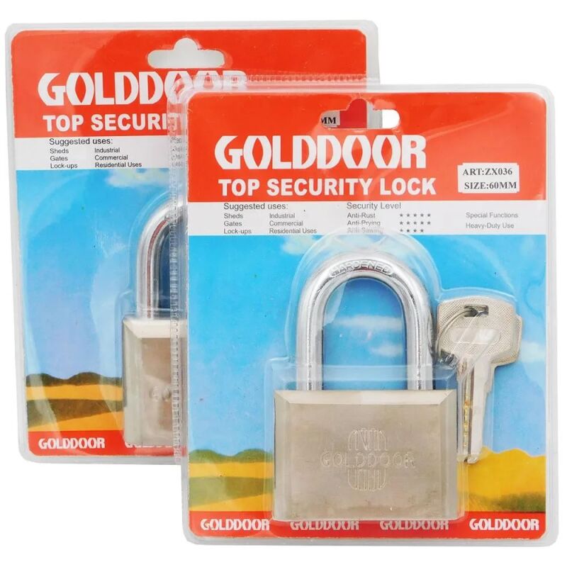 ΛΟΥΚΕΤΑ GOLDDOOR 036-60 ΧΑΛΥΒΔΙΝΑ ΜΕ ΚΛΕΙΔΙΑ ΑΣΦΑΛΕΙΑΣ BLISTER