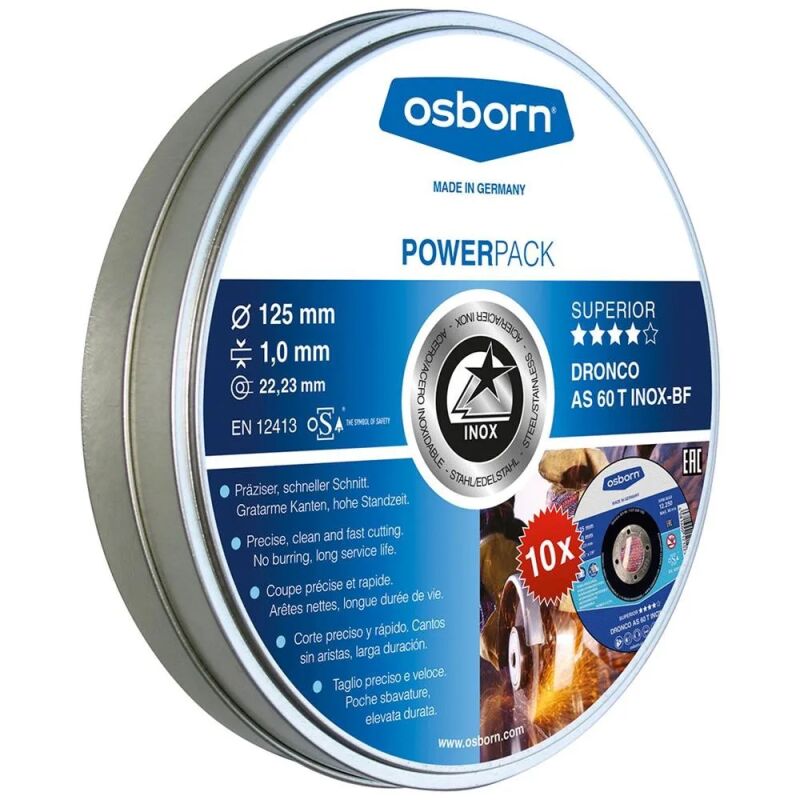 ΤΡΟΧΟΙ DRONCO INOX 125Χ1 AS 60T (Τ41)