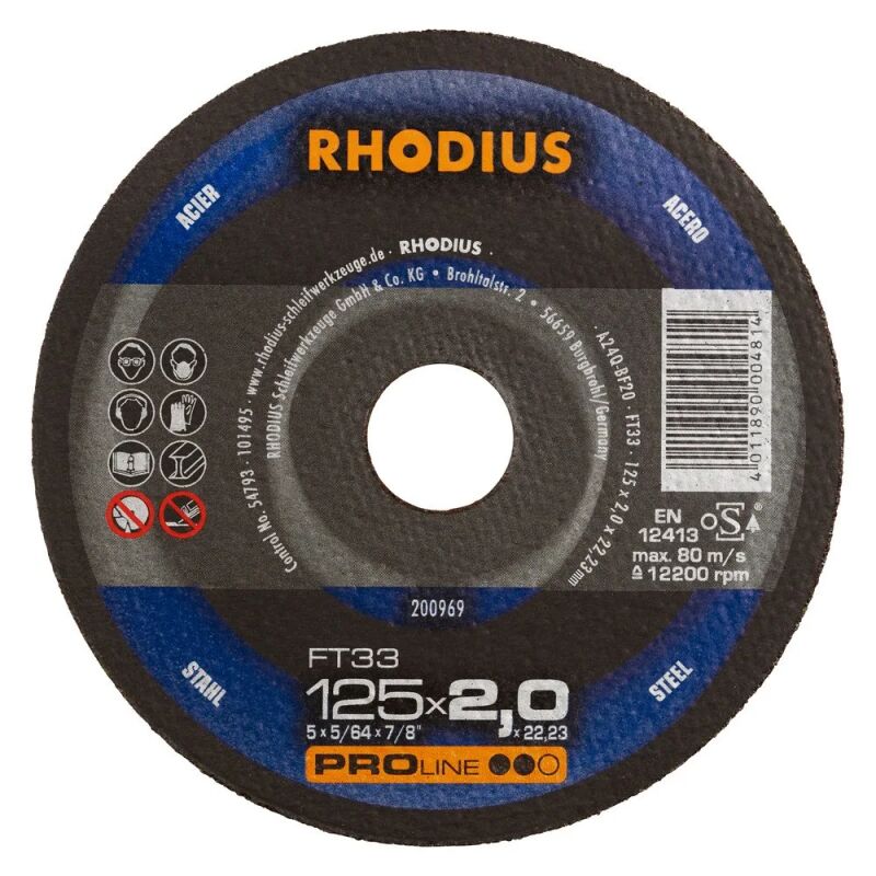 ΤΡΟΧΟΙ RHODIUS FT33 ΣΙΔΗΡΟΥ 180Χ2
