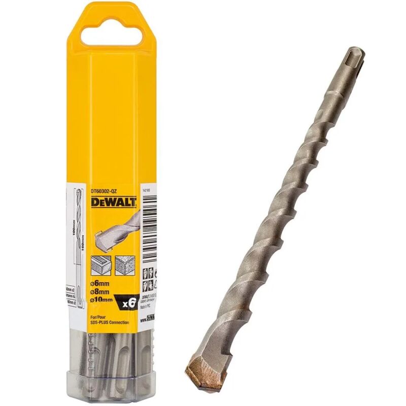 ΤΡΥΠΑΝΙΑ DEWALT DT60302 ΔΟΜΙΚΩΝ ΥΛΙΚΩΝ SDS PLUS ΣΕΤ 6ΤΕΜ