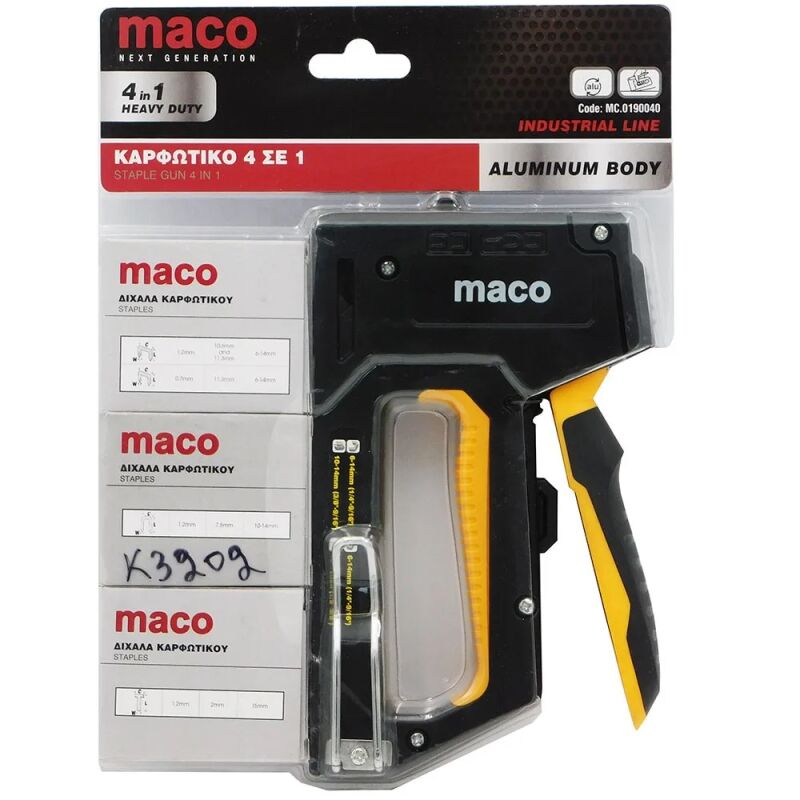 ΚΑΡΦΩΤΙΚΑ MACO MC.0190040 ΣΩΜΑ ΑΛΟΥΜΙΝΙΟΥ, 4 ΣΕ 1