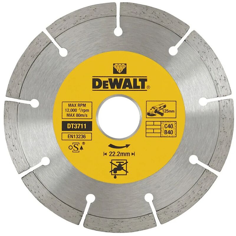 ΔΙΣΚΟΙ DEWALT DT3711 125χ2,2χ22,2 ΔΙΑΜΑΝΤΙΟΥ ΔΟΜΙΚΩΝ ΥΛΙΚΩΝ
