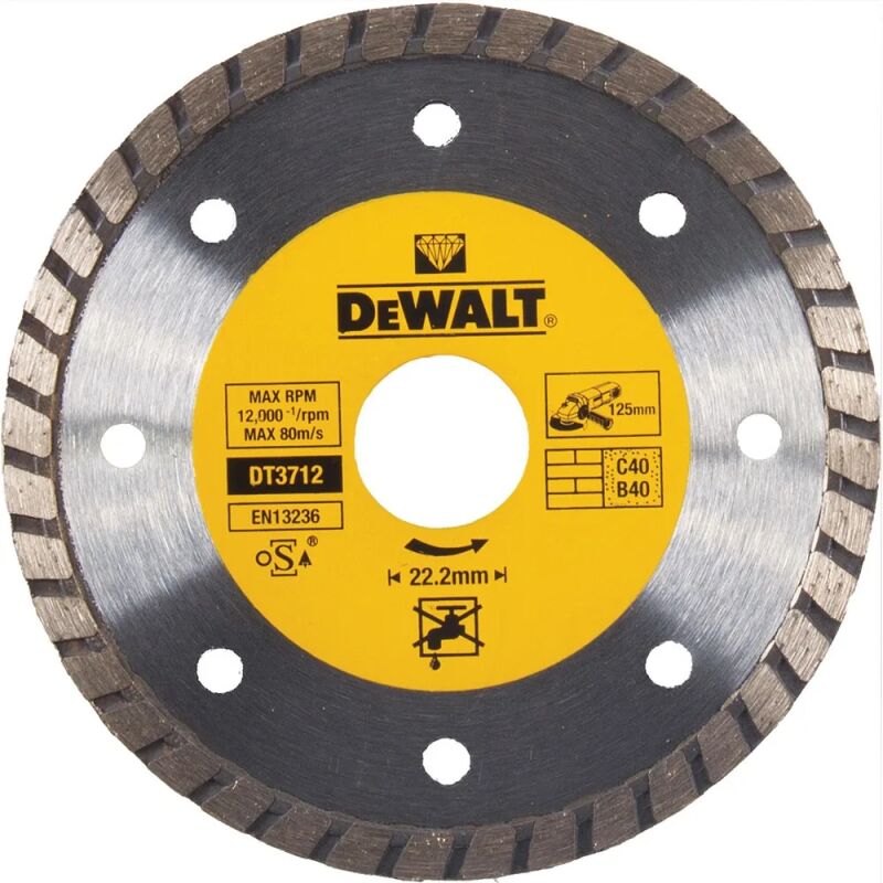 ΔΙΣΚΟΙ DEWALT DT3712 125χ2,2χ22,2 ΔΙΑΜΑΝΤΙΟΥ TURBO ΔΟΜΙΚΩΝ ΥΛΙΚΩΝ