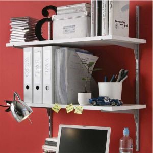 Ράφι μελαμίνης σε χρώμα οξιάς και λευκό δύο διαστάσεων - Image 3