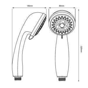 Τηλέφωνο μπάνιου αυτοκαθαριζόμενο Arosa Viospiral - Image 2