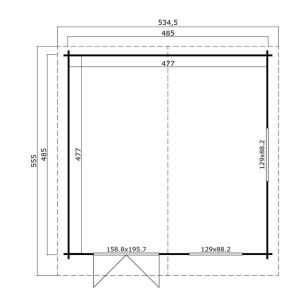 Ξύλινο σπίτι Τερψιχόρη 505 x 505cm Ξύλινο σπίτι Τερψιχόρη 505 x 505cm - Image 4