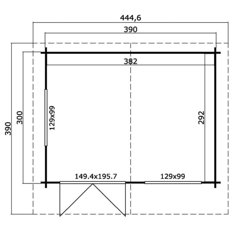 Ξύλινο σπίτι Νεφέλη 410 x 320cm Ξύλινο σπίτι Νεφέλη 410 x 320cm - Image 3