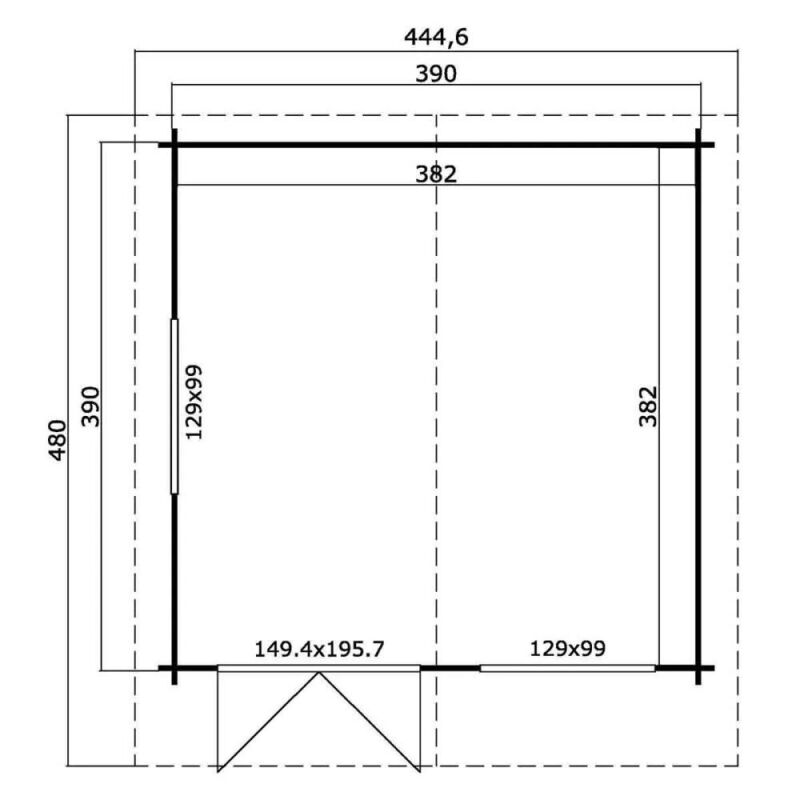 Ξύλινο σπίτι Καλλιόπη 410 x 410εκ. Ξύλινο σπίτι Καλλιόπη 410 x 410εκ. - Image 3