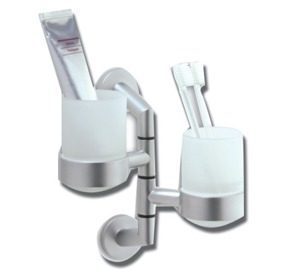 Ποτηροθήκη μπάνιου διπλή ADOBE viospiral βαρέως τύπου