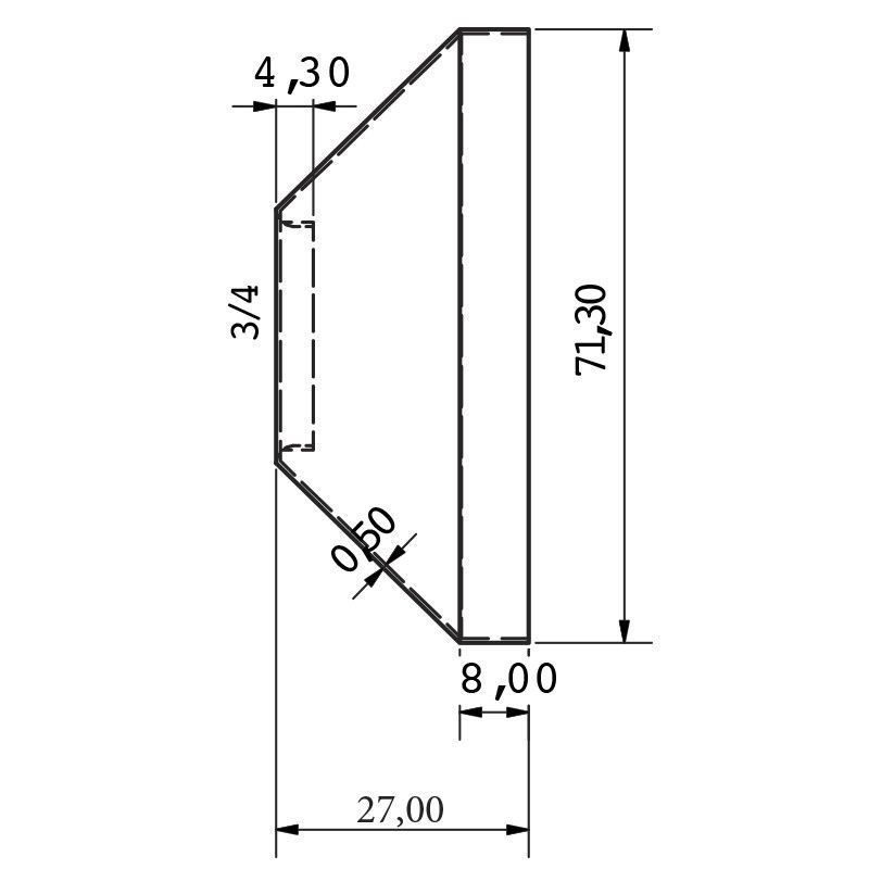 Ροζέτα μπαταρίας inox 3/4 Ø71 viospiral - Image 2