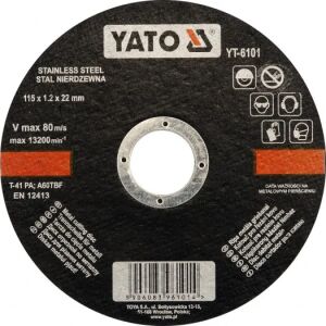 ΔΙΣΚΟΣ ΚΟΠΗΣ INOX - 180ΜΜ Χ 1,5ΜΜ Χ 22ΜΜ (25 ΤΕΜΑΧΙΑ)  YATO