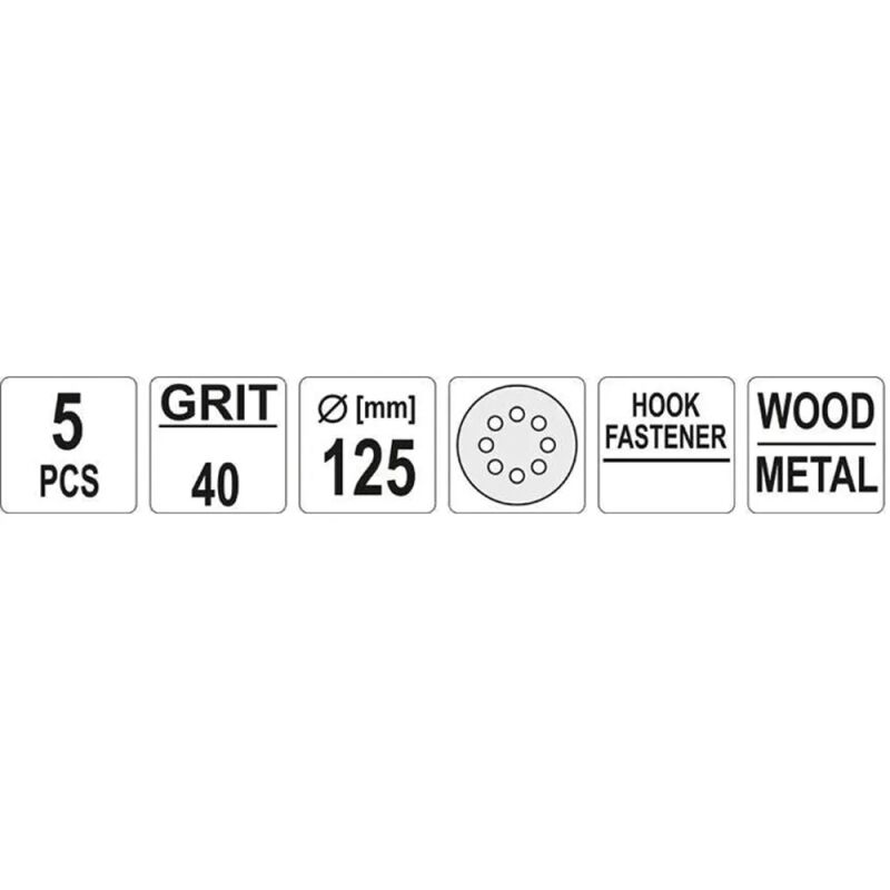 ΓΥΑΛΟΧΑΡΤΟ ΔΙΣΚΟΥ - 120-GRIT YATO - Image 2