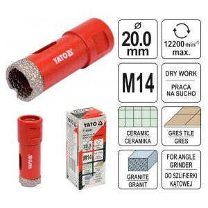ΚΟΡΩΝΑ ΔΙΑΜΑΝΤΕ ΤΡΟΧΟΥ - 20.0MM-ΔΙΑΜΕΤΡΟΣ YATO