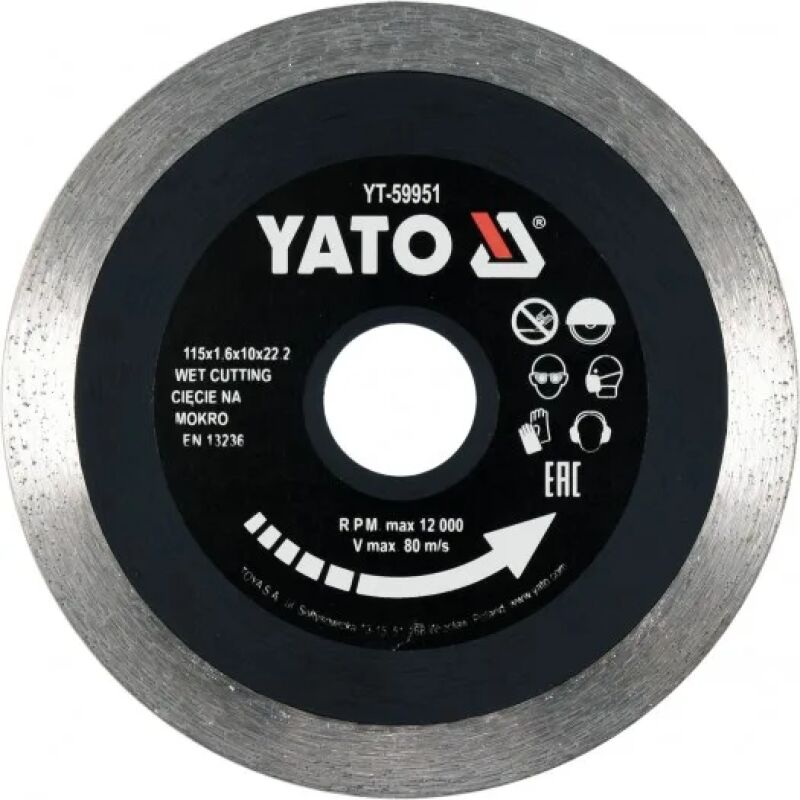 ΔΙΑΜΑΝΤΟΔΙΣΚΟΣ ΠΛΑΚΙΔΙΩΝ - 230.0MM-ΔΙΑΜΕΤΡΟΣ YATO