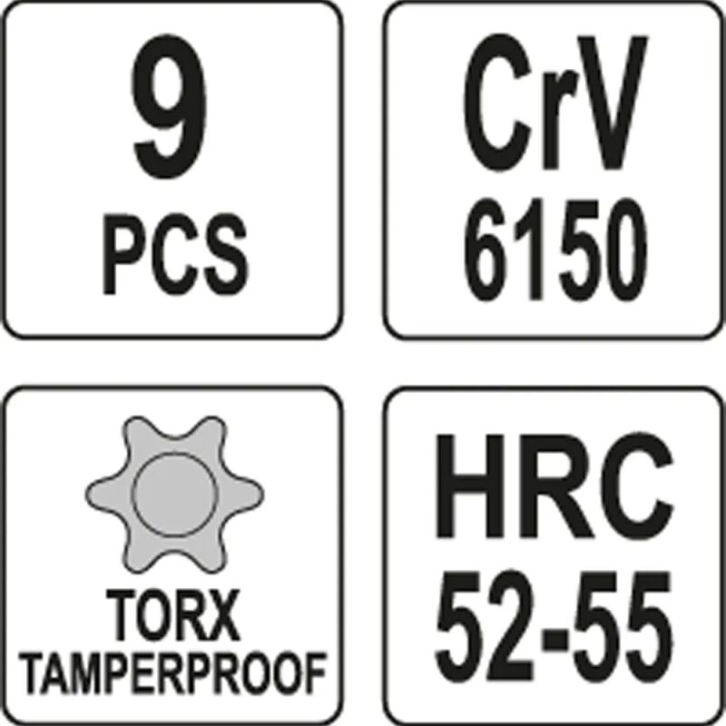 ΚΛΕΙΔΙΑ ALLEN TORX ΣΕΤ 9 ΤΜΧ. YT-0511 - Image 2