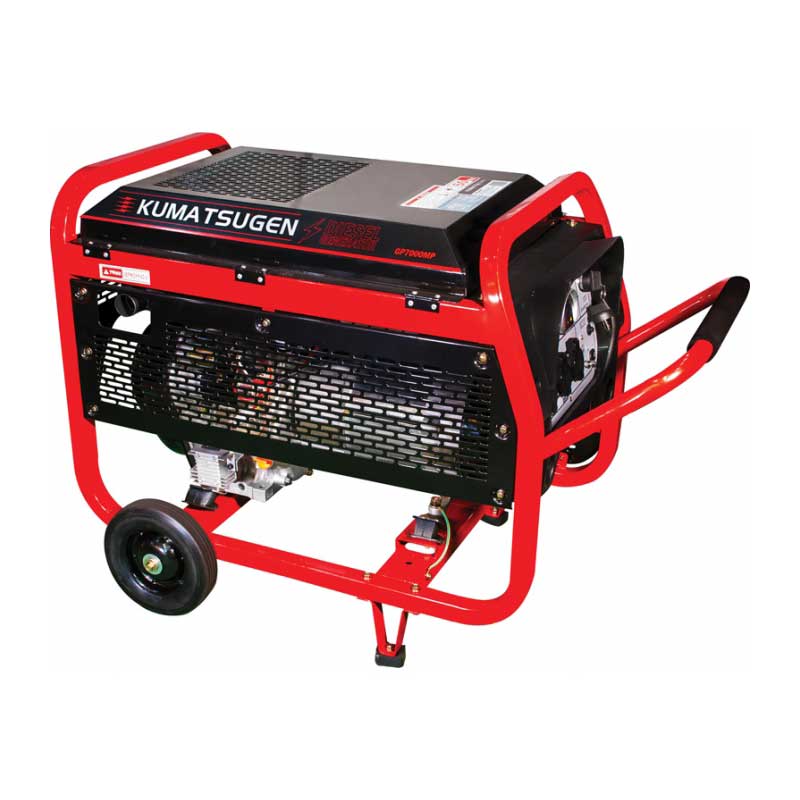 Τροχήλατη γεννήτρια πετρελαίου με μίζα 11HP 8KVA KumatsuGen