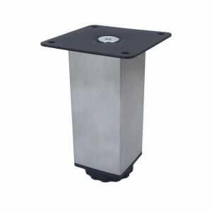 Πόδι τετράγωνο 38x38 Υ100mm νίκελ σατινέ βάση ζάμακ