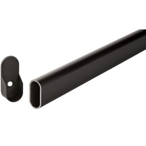 ΣΩΛΗΝΑ ΟΒΑΛ ΜΑΥΡΗ ΜΑΤ ECO 30Χ15Χ2900ΜΜ ΠΑΧΟΣ 0.6mm