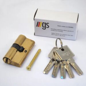 Κύλινδρος MGS απλός 60mm χρυσός (5 κλειδιά)