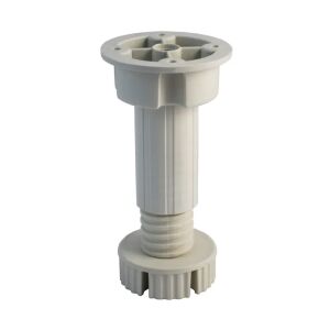 Πόδι πλαστικό λευκό χονδρό σπείρωμα eco 100mm