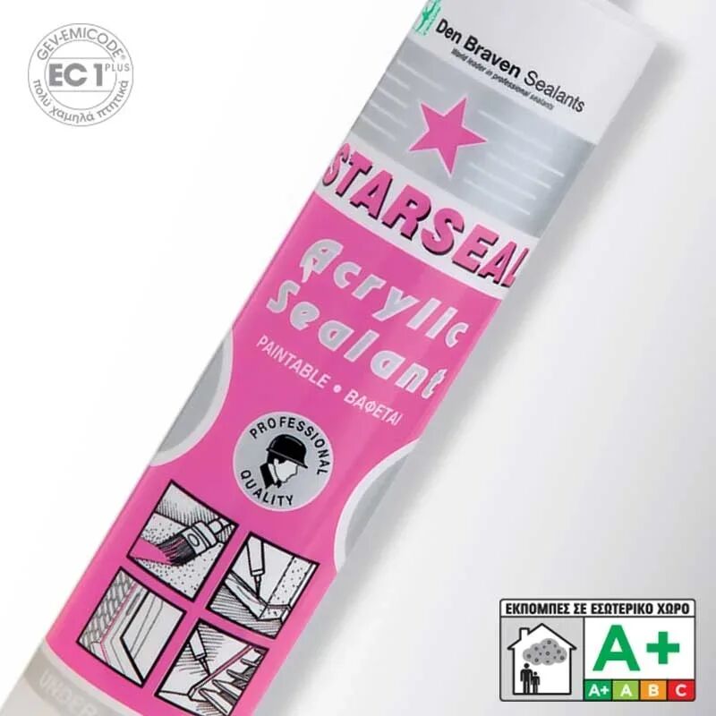 ακρυλικό σφραγιστικό Starseal 260ml, λευκό DEN BRAVEN - Image 2