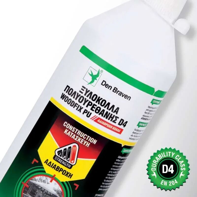 κόλλα πολυουρεθάνης PU -woodfix D4 αδιάβροχη 500ml, μελί DEN BRAVEN - Image 2