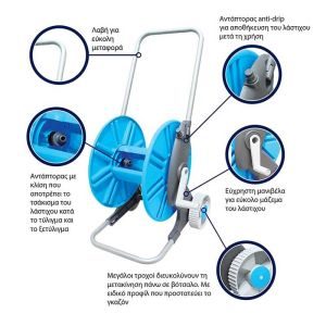 Τροχήλατη ανέμη λάστιχου κήπου με ατσάλινο σκελετό - Image 4