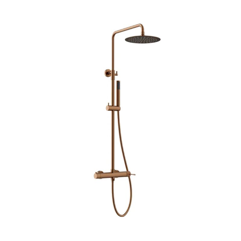 Orabella Terra Rose Gold - Βέργα ντουζ με στρόγγυλη κεφαλή Φ250